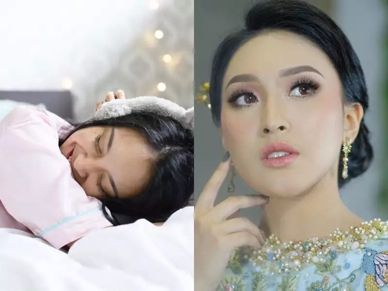 putri pedangdut tanpa dan pakai makeup © Instagram