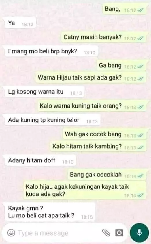 Chat bertanya ke penjual © Twitter