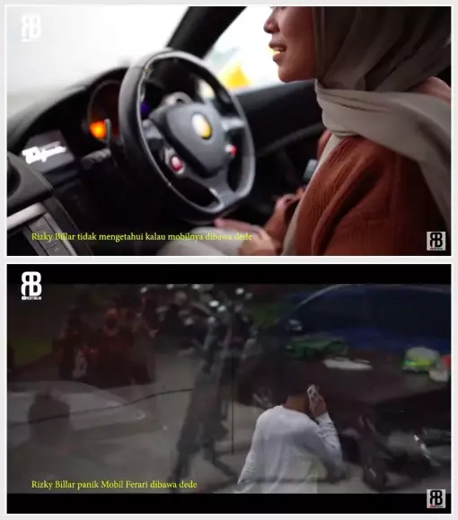 Lesty Kejora jajal mobil Rizky Billar © YouTube
