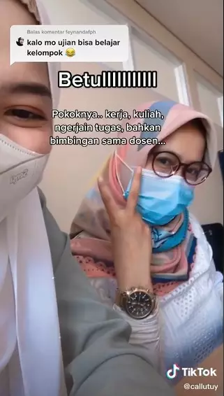 Kisah viral anak dan ibu lulus kuliah bareng © TikTok