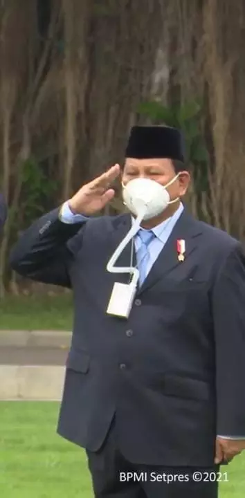 masker Menhan Prabowo curi perhatian © berbagai sumber