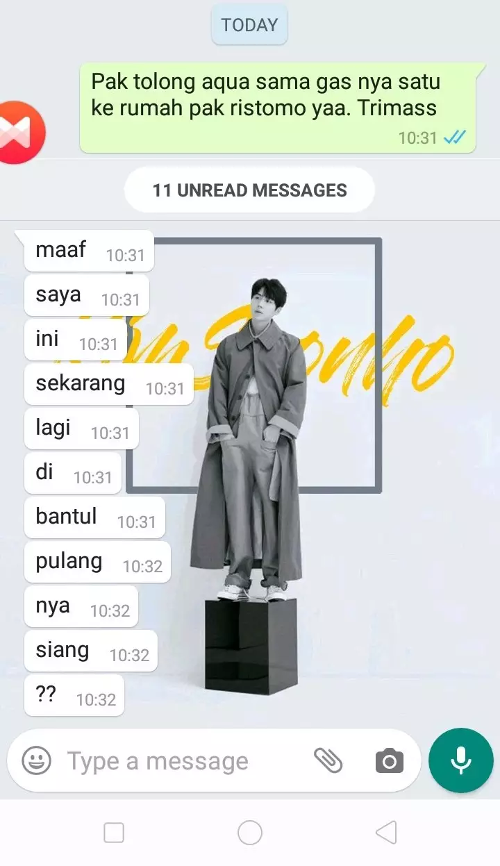 Balasan chat pesan air galon © berbagai sumber Balasan chat pesan air galon © berbagai sumber