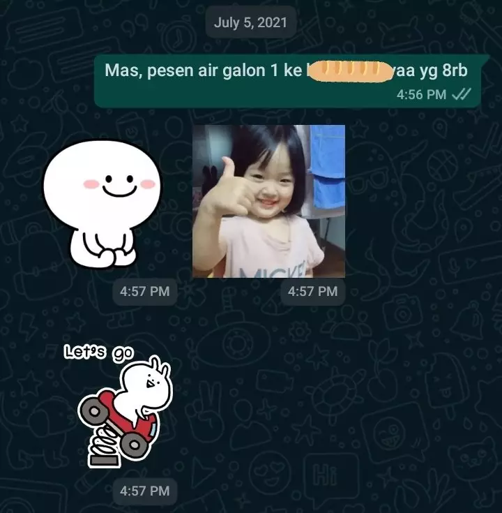 Balasan chat pesan air galon © berbagai sumber Balasan chat pesan air galon © berbagai sumber