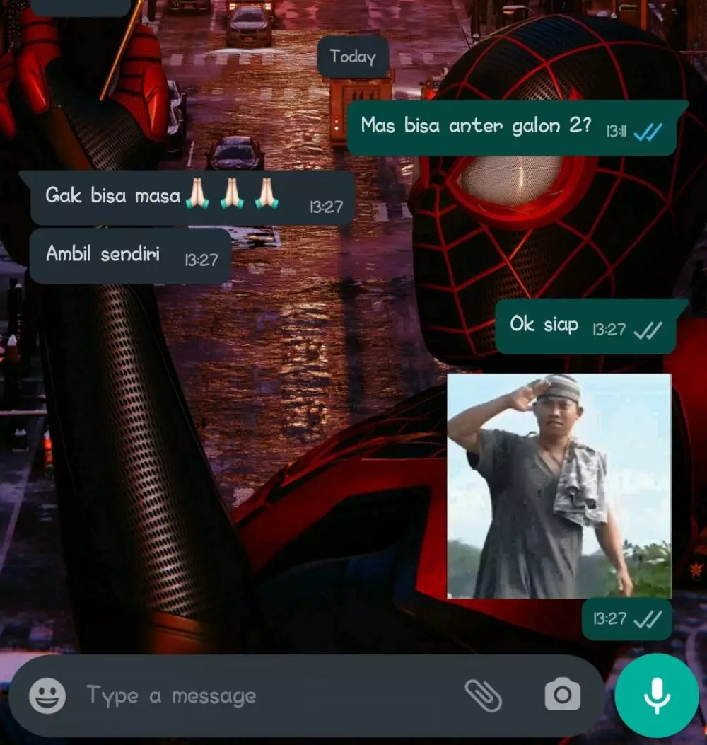 Balasan chat pesan air galon © berbagai sumber Balasan chat pesan air galon © berbagai sumber