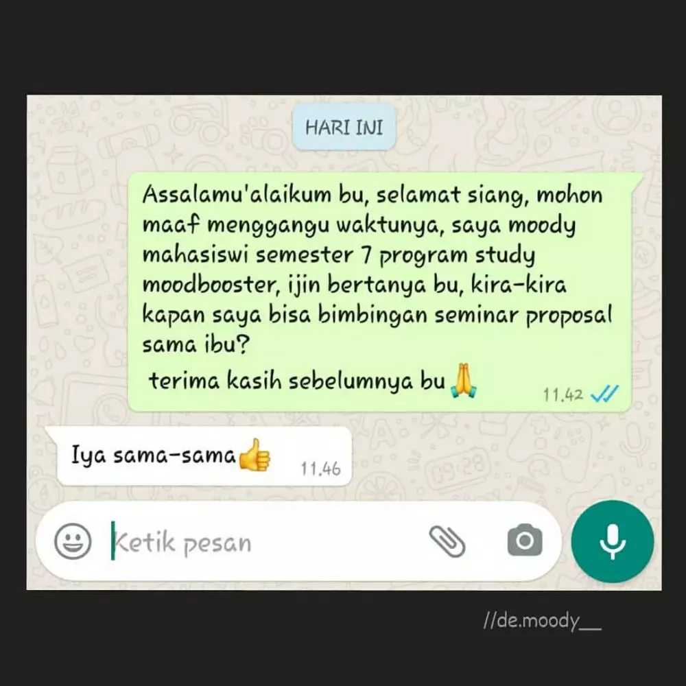 Jawaban dosen pas mahasiswa bertanya © Instagram