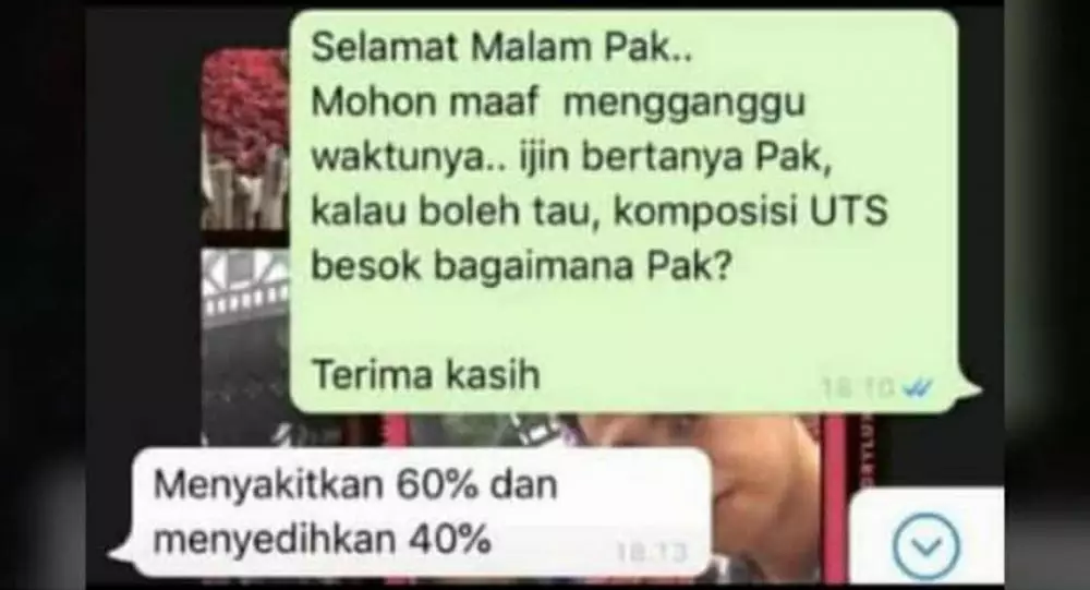 Jawaban dosen pas mahasiswa bertanya © Instagram