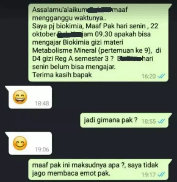 Jawaban dosen pas mahasiswa bertanya © Instagram
