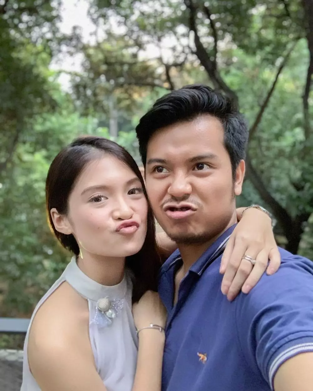 Potret pemeran protagonis FTV Suara Hati Istri bareng pasangan asli dari berbagai sumber Potret pemeran protagonis FTV Suara Hati Istri bareng pasangan asli dari berbagai sumber