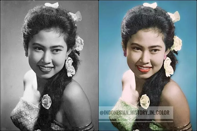 Potret lawas artis ini diedit berwarna Instagram/@indonesian_history_in_color Potret lawas artis ini diedit berwarna Instagram/@indonesian_history_in_color