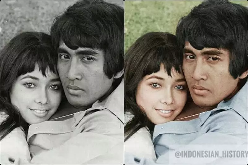Potret lawas artis ini diedit berwarna Instagram/@indonesian_history_in_color Potret lawas artis ini diedit berwarna Instagram/@indonesian_history_in_color