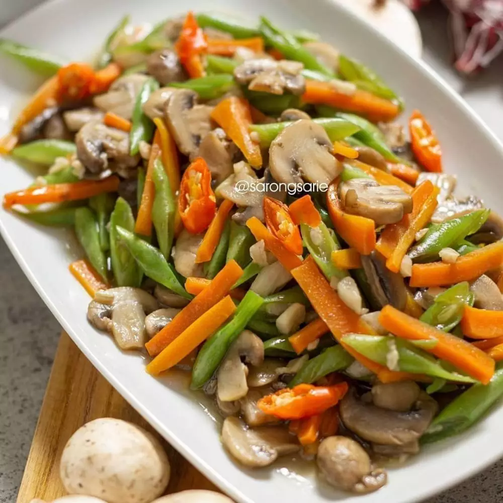 ⁣⁣⁣⁣⁣⁣⁣Resep kreasi jamur dan sayur © Instagram