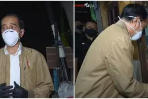 9 Momen Jokowi blusukan malam hari bagikan sembako dan paket obat
