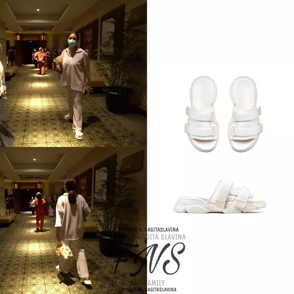 Taksiran harga sandal Nagita Slavina © 2021 brilio.net