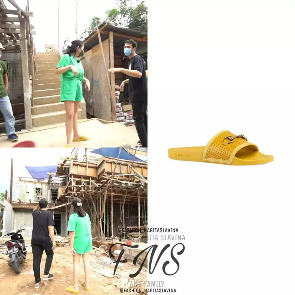 Taksiran harga sandal Nagita Slavina © 2021 brilio.net