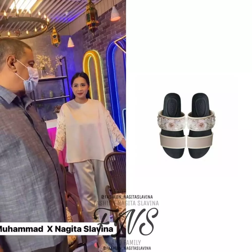 Taksiran harga sandal Nagita Slavina © 2021 brilio.net