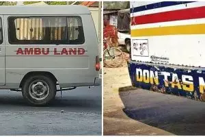 11 Potret lucu salah tulis di kendaraan ini bikin mikir keras