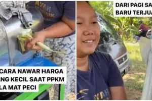 Viral pria tawar harga es tebu saat PPKM, endingnya bikin terenyuh