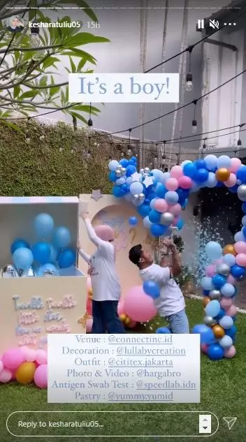 gender reveal party Kesha Ratuliu Instagram © 2021 brilio.net