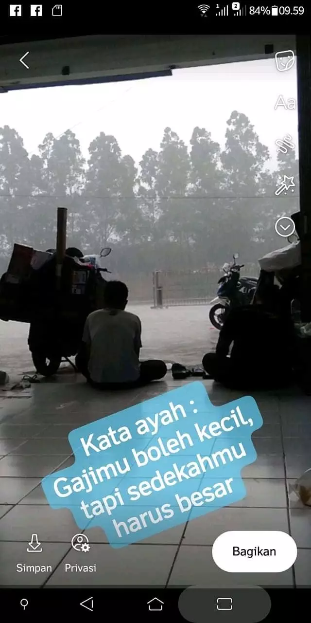 Status bijak kurir di media sosial © Twitter