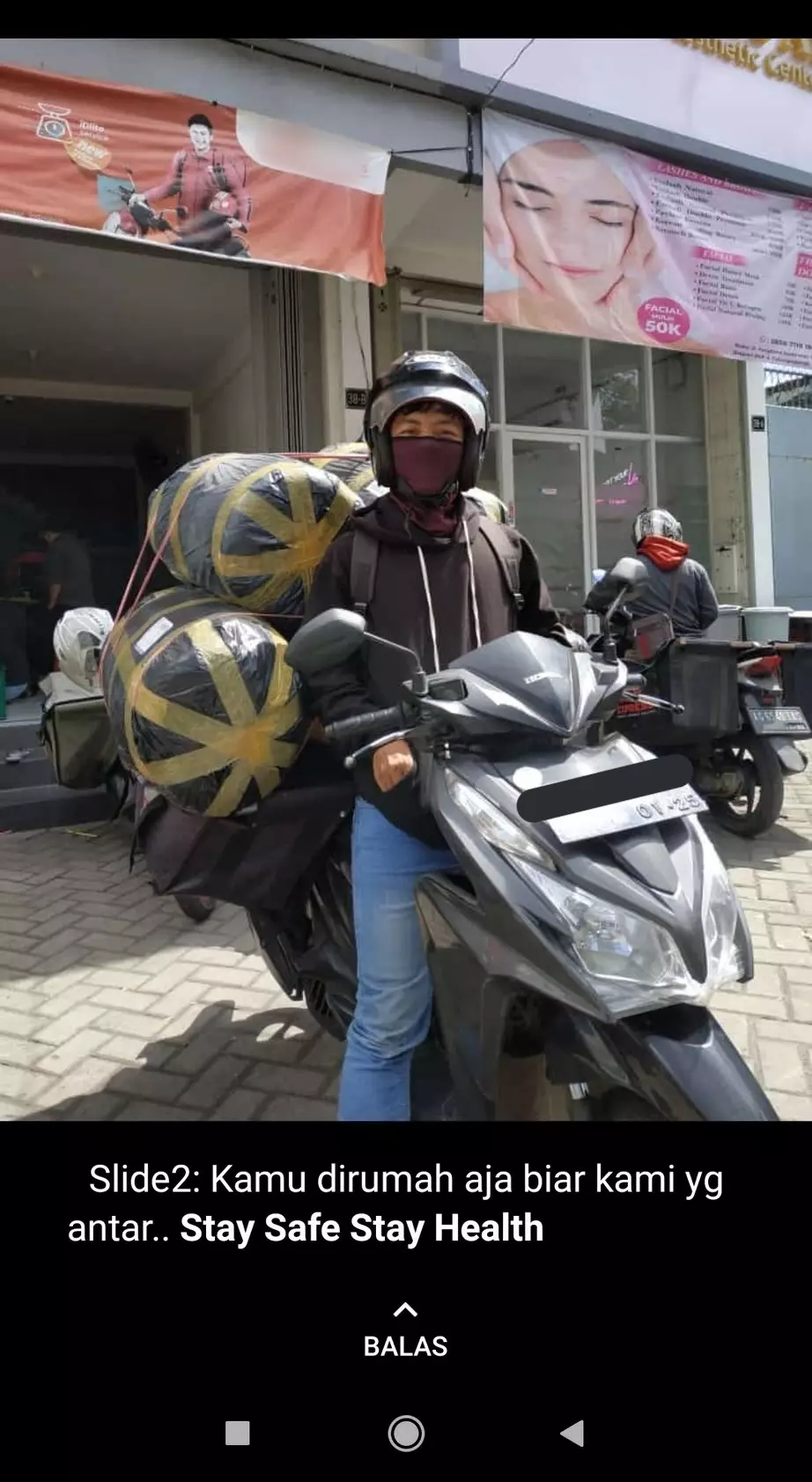 Status bijak kurir di media sosial © Twitter