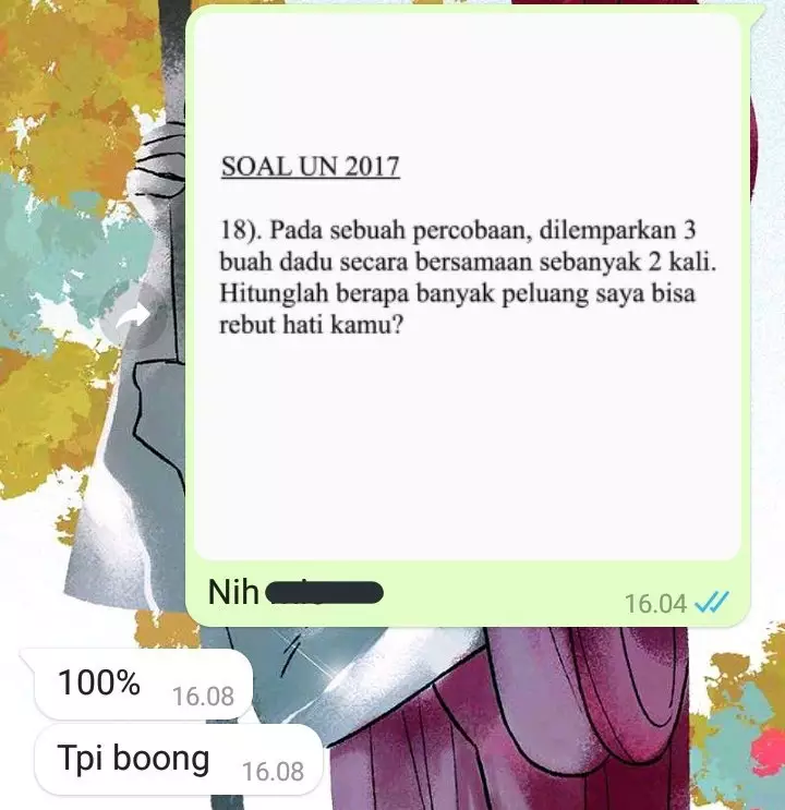 Chat lucu pertanyaan menjebak © berbagai sumber Chat lucu pertanyaan menjebak © berbagai sumber