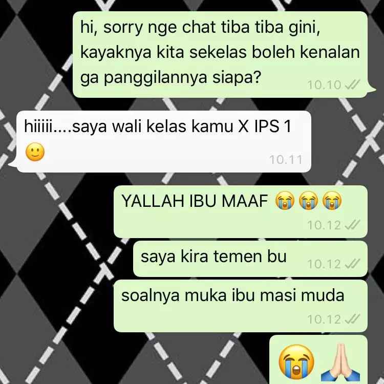  Chat lucu salah sangka ke guru © berbagai sumber