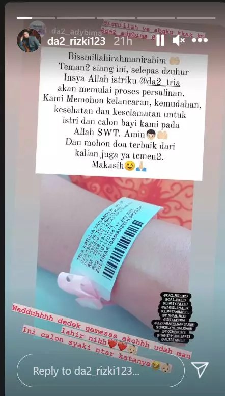 Tria dan Ady dikaruniai anak © Instagram