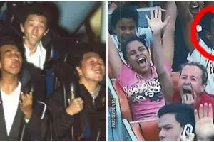 11 Ekspresi kocak pria saat naik roller coaster, bikin ngakak