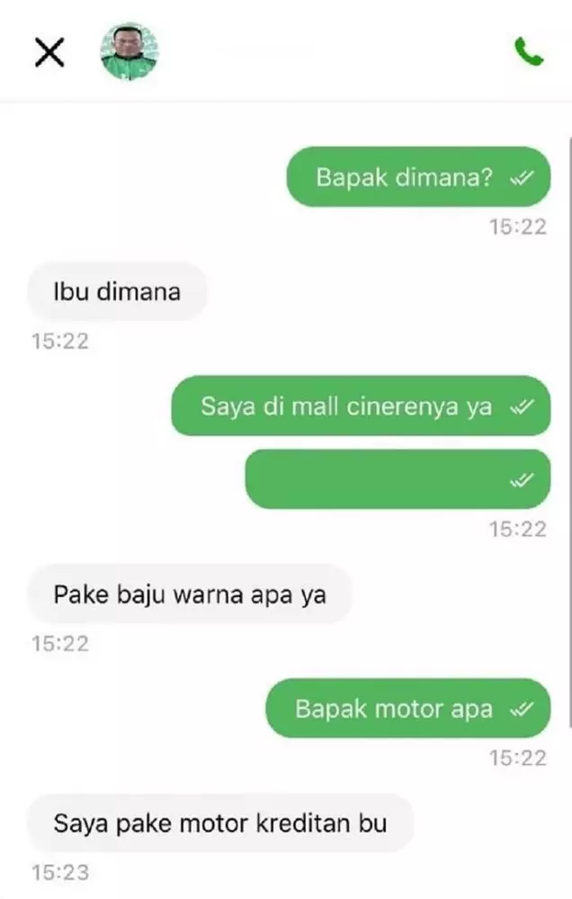 chat driver tanya ciri-ciri © 2021 brilio.net