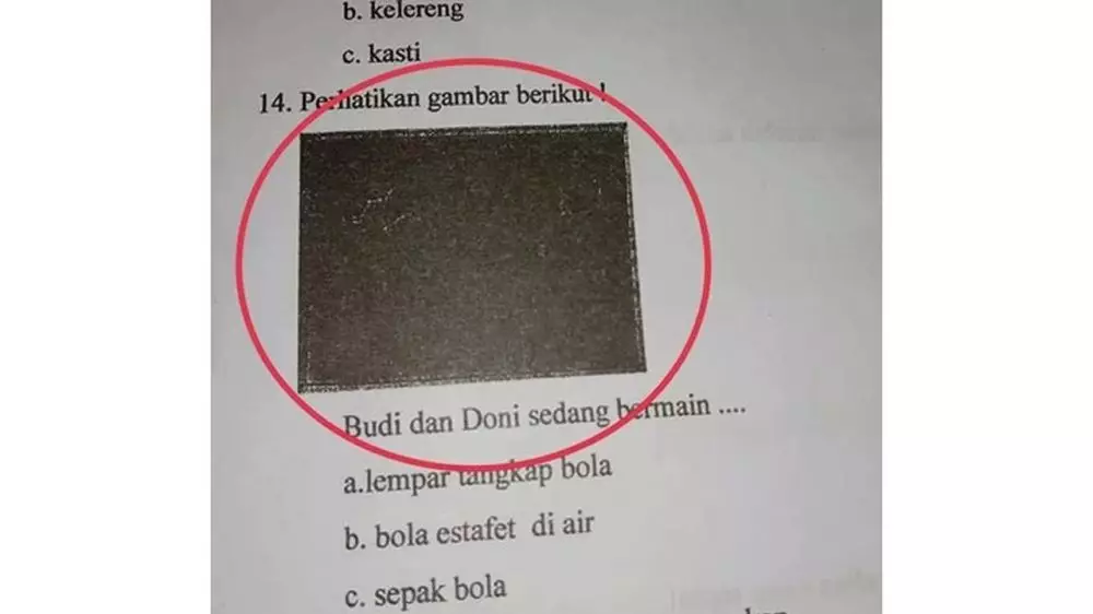 Gambar lucu di soal ujian © 1cak.com