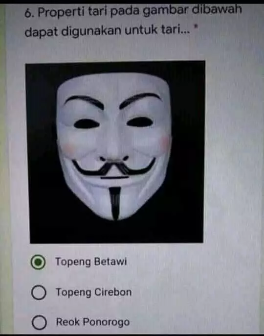 Gambar lucu di soal ujian © 1cak.com