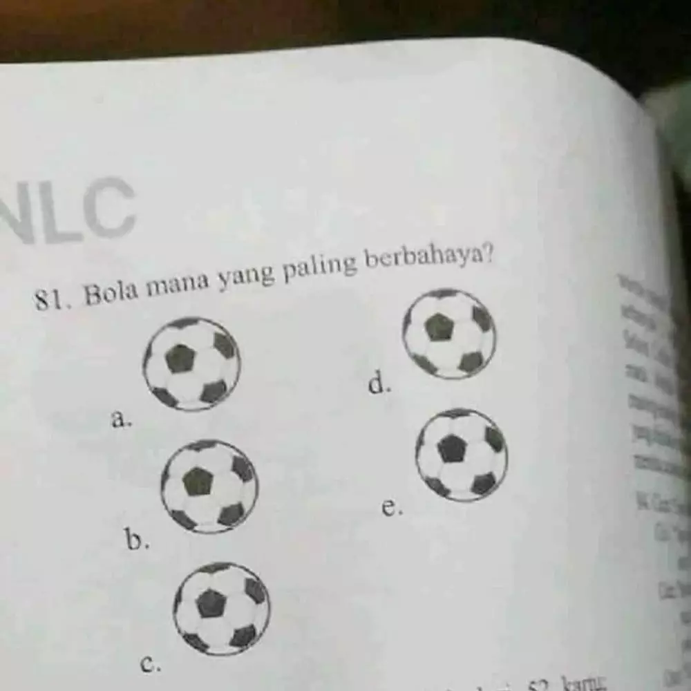 Gambar lucu di soal ujian © 1cak.com