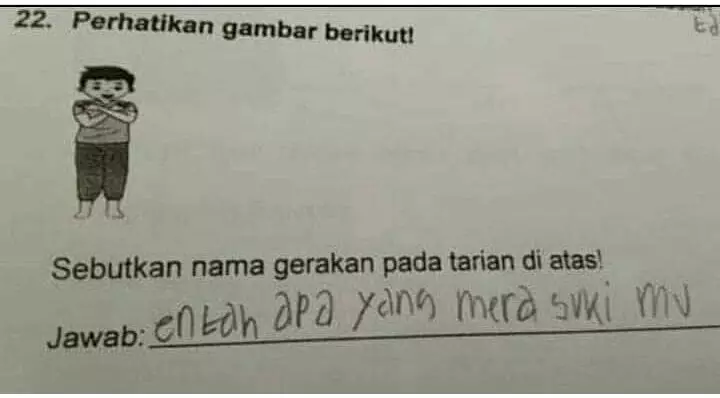 Gambar lucu di soal ujian © 1cak.com