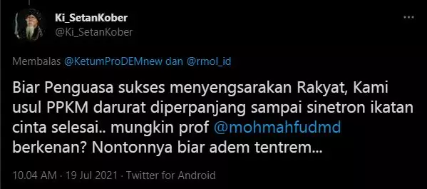 Cuitan lucu kabar PPKM Darurat berbagai sumber Cuitan lucu kabar PPKM Darurat berbagai sumber