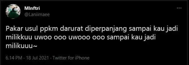 Cuitan lucu kabar PPKM Darurat berbagai sumber Cuitan lucu kabar PPKM Darurat berbagai sumber