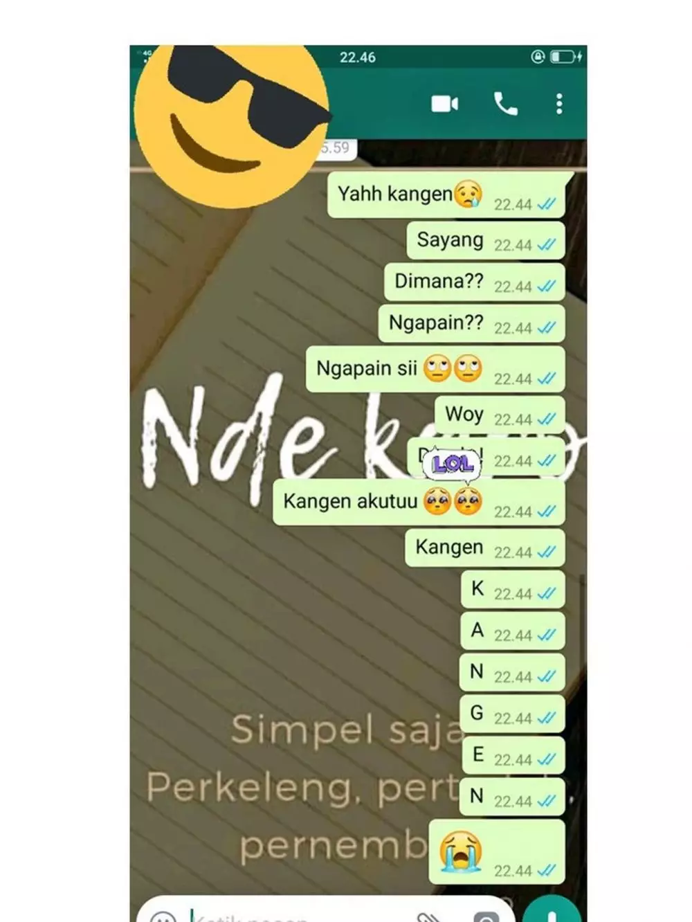 Chat lucu bilang kangen © berbagai sumber Chat lucu bilang kangen © berbagai sumber