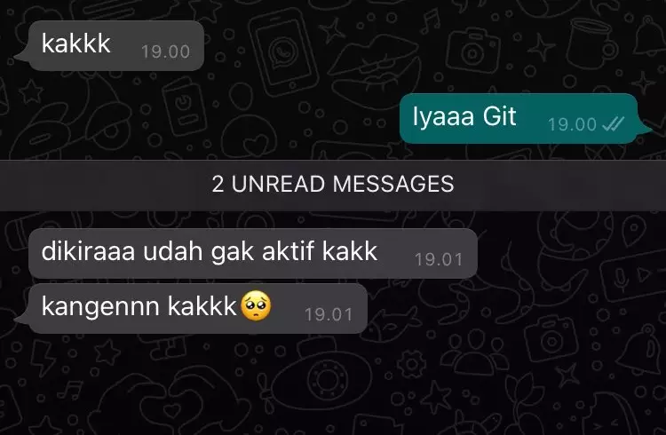 Chat lucu bilang kangen © berbagai sumber Chat lucu bilang kangen © berbagai sumber