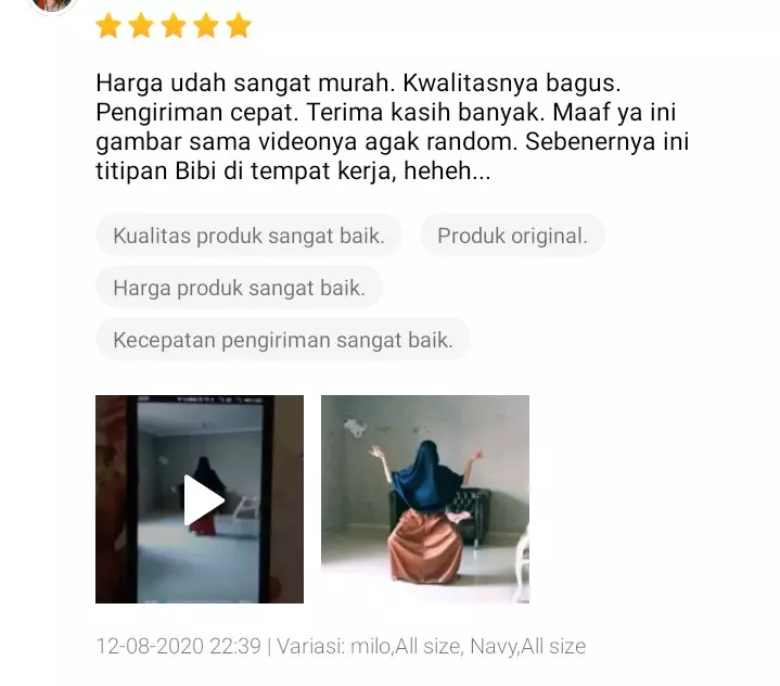 Foto review beli baju di toko online © Twitter