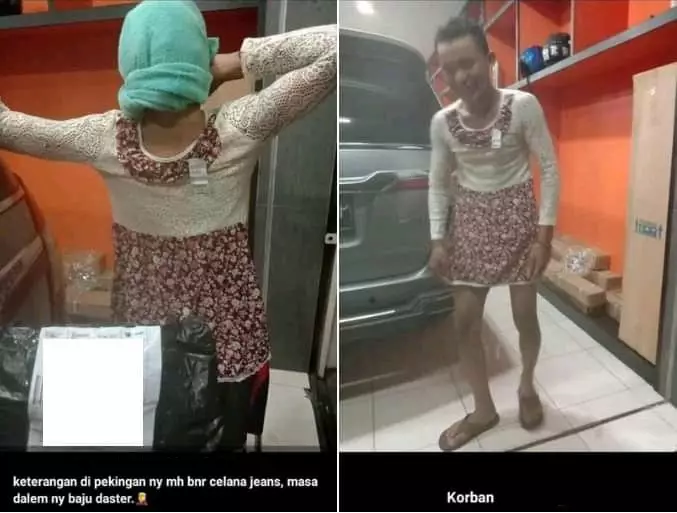 Foto review beli baju di toko online © Twitter