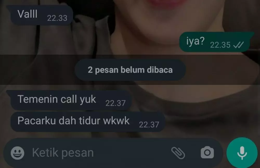 Chat lucu dari cowok berpacar © berbagai sumber
