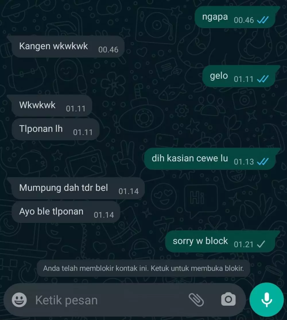 Chat lucu dari cowok berpacar © berbagai sumber