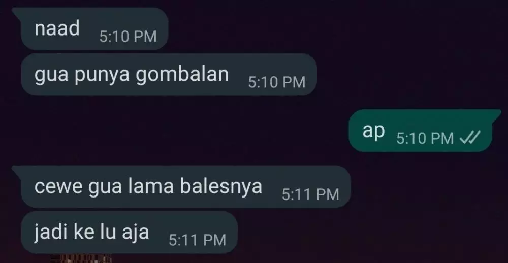 Chat lucu dari cowok berpacar © berbagai sumber