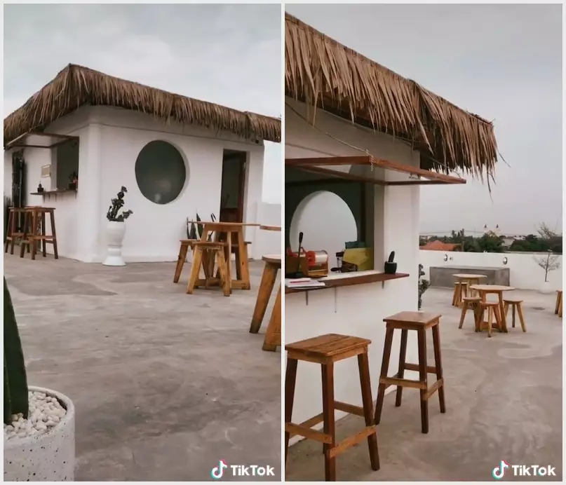 rooftop jadi kafe © TikTok rooftop jadi kafe © TikTok