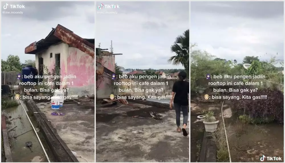 rooftop jadi kafe © TikTok rooftop jadi kafe © TikTok