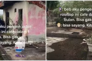 Awalnya kumuh, potret rooftop disulap jadi kafe ini estetik abis