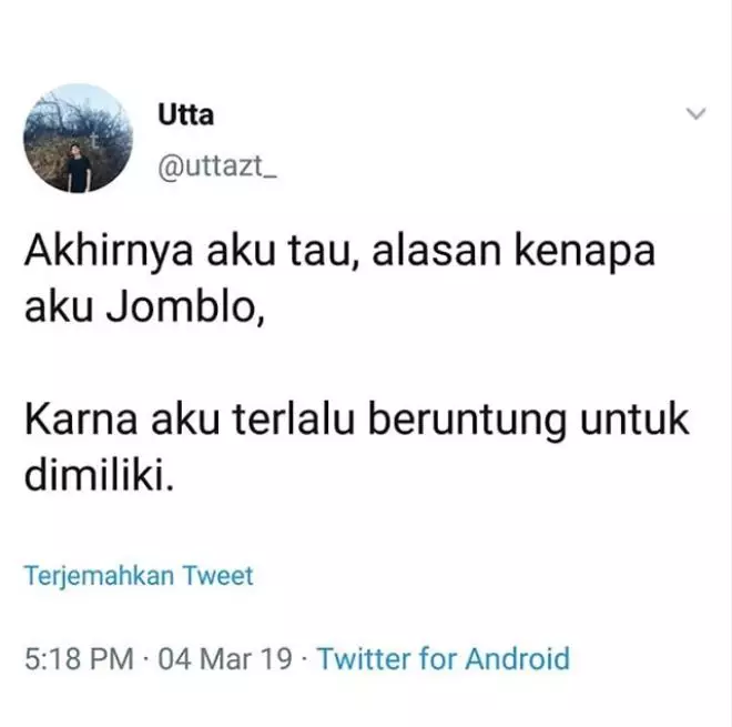 cuitan lucu kelamaan jomblo © 2021 Twitter