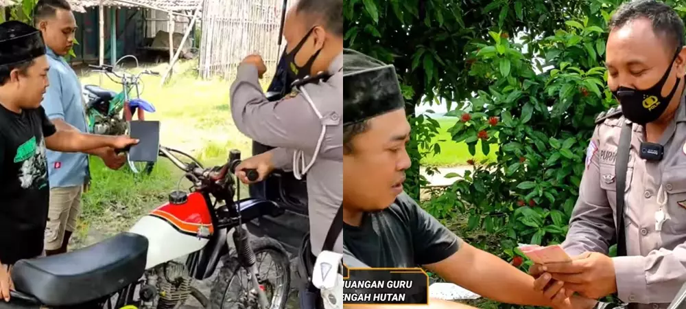 guru honorer 17 tahun dikasih motor © YouTube