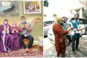 9 Momen Ashanty dan keluarga bagi-bagi daging kurban, masuk ke pelosok