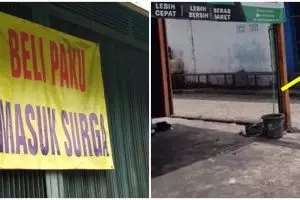 13 Ide promosi di spanduk usaha ini malah bikin mikir keras