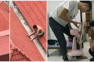 11 Aksi kocak orang lagi teleponan ini bikin geleng kepala